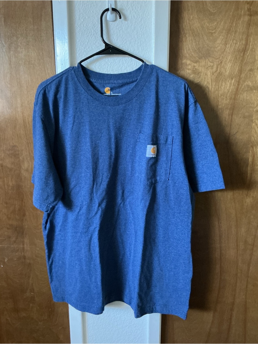 Carhartt Men’s Short Sleeve Pocket Tee in Heather Navy